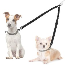 Double Dog Leash, No Tangle 360 Swivel Rotation Reflective Lead Attachment