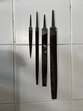 Vintage Hand File Set – 4 Files – USA Made – Lenox, Nicholson, Black Diamond