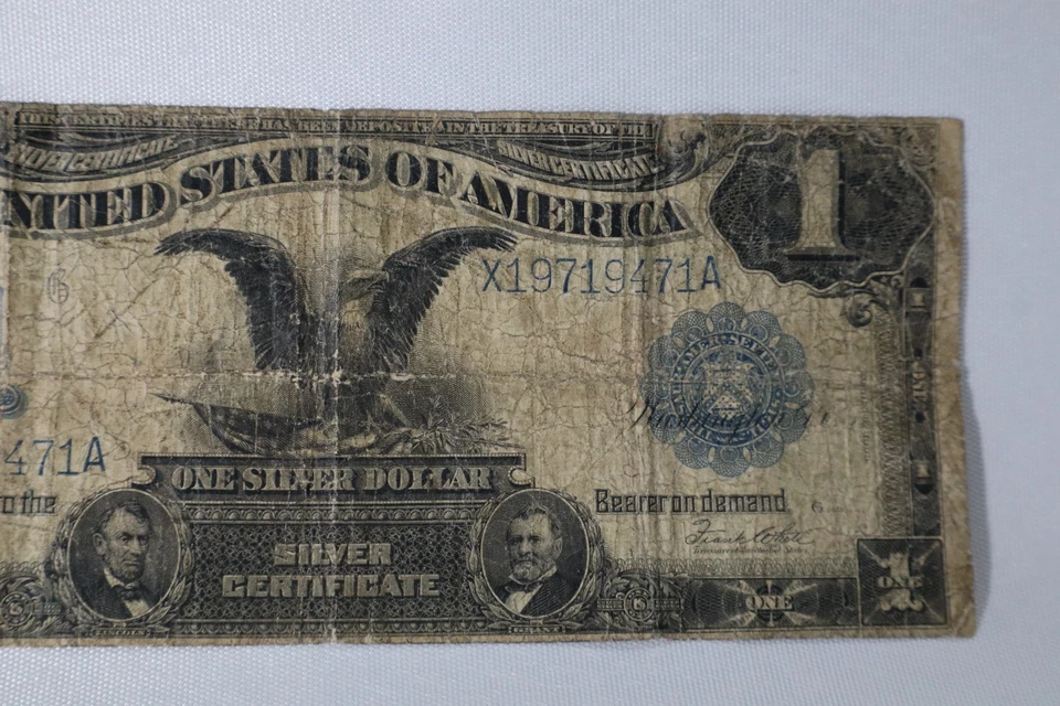 1899 $1 Black Eagle One Dollar Note Large Silver Certificate - Image 4 of 4