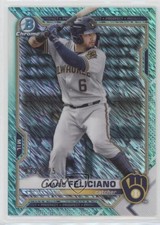 2021 Bowman Chrome Prospects Aqua Shimmer Refractor 72/125 Mario Feliciano 0c6
