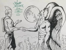 Walt Jaschek comic art of  Adam Strange, Hawkman • limited edition print 1 of 5