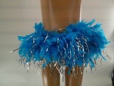 Dance Pre-Owned Feather Skirt Small Child Turquoise Sparkle Tap jazz Dress Up