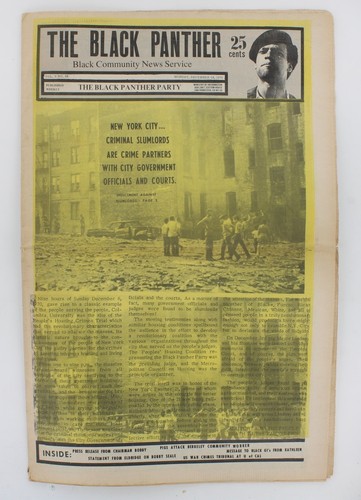 Black Panther Party Newspaper 1970 Huey Newton, Kathleen Cleaver, Emory Douglas