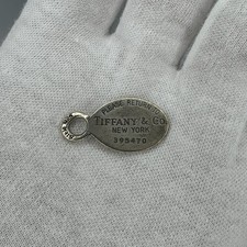 Vintage Tiffany  Co. Please Return To New York Sterling Silver Key Tag 395470