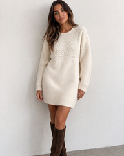 Stella McCartney Ivory Virgin Wool Mini Dress 42/M