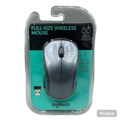 Logitech M310 Full-Size Wireless Mouse Silver Black 910-001675 New