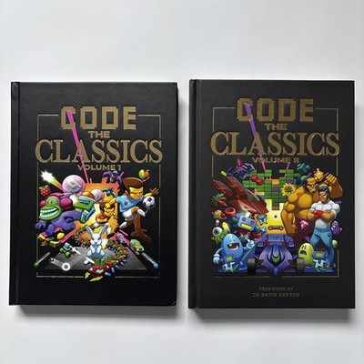 Code The Classics Volume 1 & Volume 2 Hardback Books 1970s 1980s Computer Games