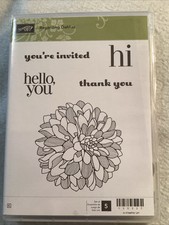 Stampin&rsquo; Up! REGARDING DAHLIAS 5 Stamps & Framelits 3 Die Set