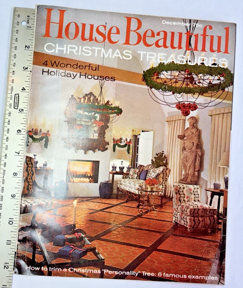 HOUSE BEAUTIFUL MAGAZINE December 1967 CHRISTMAS TREASURES & TREES Vintage Ads - Image 2 of 4