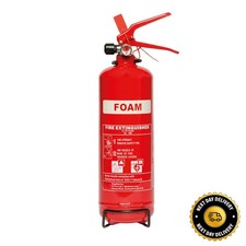 Foam Fire Extinguisher 2 Litre With Bracket 2Ltr BSi, Kitemarked 5 Year Warranty