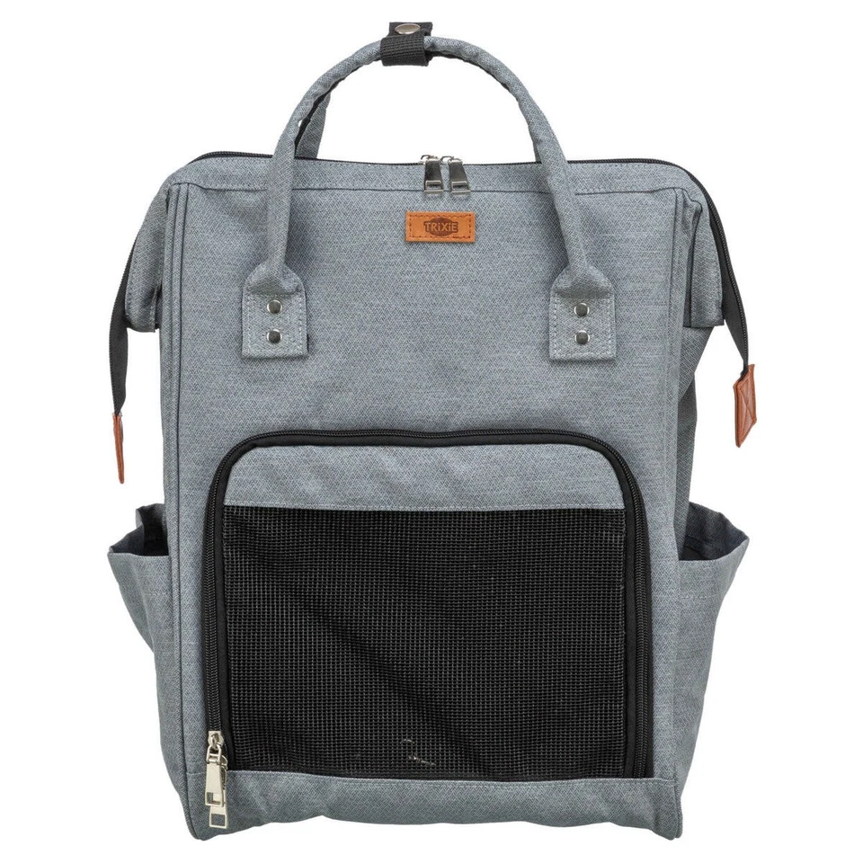 Trixie Hunde-Rucksack Ava grau, 32x42x20cm, Tragetasche für Hunde bis 10kg - Bild 3 von 4
