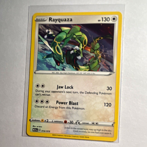 McDonald's Pokemon TCG Rayquaza Promo Holo 014/015 English 2024 130 HP