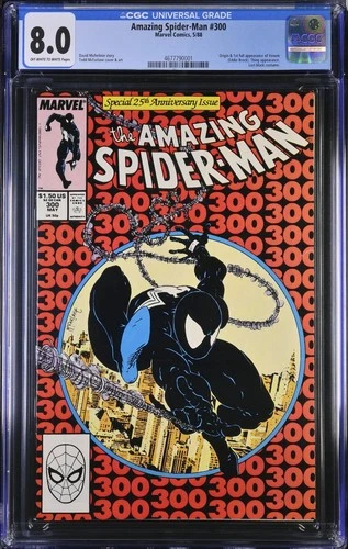 Amazing Spider-Man #300 CGC 8.0 WHITE Pages 1st App Venom McFarlane Marvel 1988