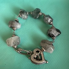 Brighton Rutilated Quartz Marbled Heart Charm...