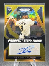 2024 Panini Prizm Jackson Chourio Prospects Signatures Gold Auto /10 RC Brewers
