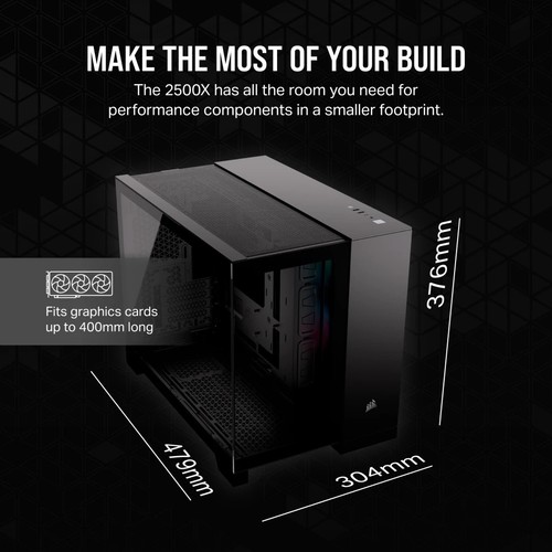 Corsair 2500X RGB Micro Tower Black - CC-9011267-WW - Picture 5 of 13