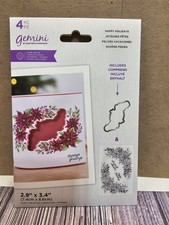 Gemini By Crafter s Companion HAPPY HOLIDAYS STAMPS DIE SET CHRISTMAS FLOWER