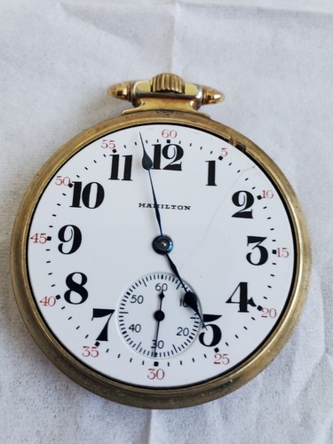 VINTAGE HAMILTON RAILROAD POCKET WATCH 21 JEWELS - Picture 8 of 10