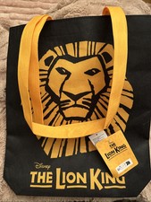 Disney The Lion King Broadway Musical VIP Show Tote Bag Black  Gold Rare NWT