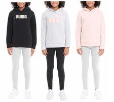PUMA Girls' Youth French Terry Hoodie Black, Heather or Pink XS, S, M, L NWT