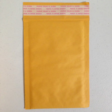 Size 000 4x8 Self-Sealing Yellow Kraft Bubble Mailers Padded Shipping Envelopes