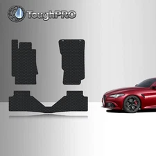ToughPRO Floor Mats Black For Alfa Romeo Giulia AWD All Weather 2017-2025