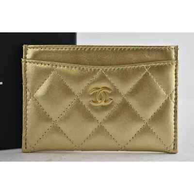 Chanel 22P Golden Gold CC Logo Quilted Classic O Credit Card