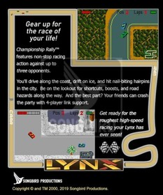 Championship Rally for the Atari Lynx BRAND NEW Songbird