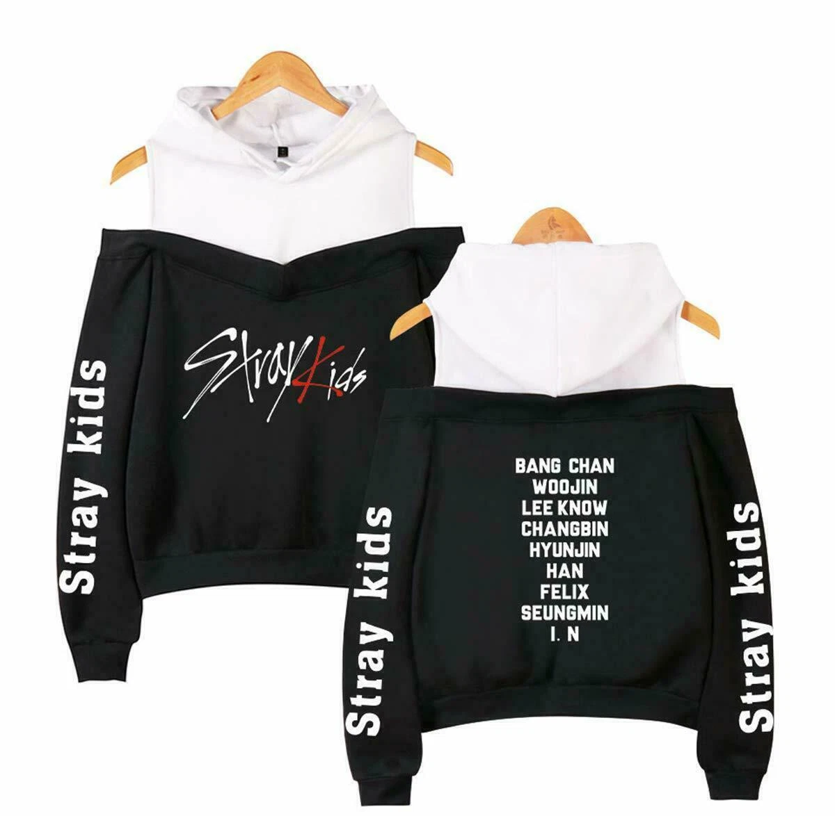 Bts cold shoulder hoodie clearance