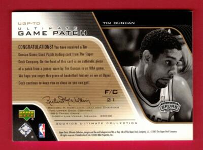 ファングッズ ULTIMATE COLLECTION PATCH TIM DUNCAN ULTIMATE COLLECTION PATCH TIM DUNCAN