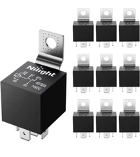 Nilight SPDT Relay Replacement 12V 5 Prong SPDT Auto Tilt Trim Relay (Pack of 10