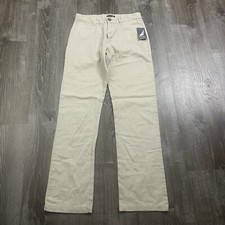 NWT Nautica Boys Pants Adjustable Waist Khaki Beige Straight Size 14
