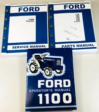Ford 1100 Tractor Service Operators Parts Manual Set Repair Shop Book Repair
