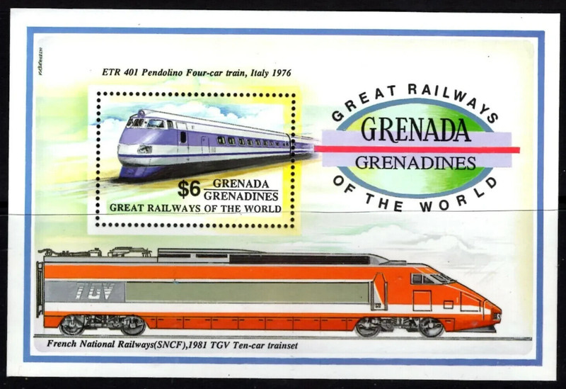 Grenada Grenadines 1992 #1382, #1458-1459 MNH Transportation/Railroads
