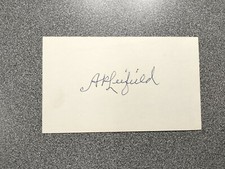 AL LEFTY LEIFIELD 1905 PIRATES DEBUT T206 VINTAGE SIGNED AUTOGRAPHED INDEX CARD