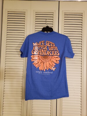Simply Southern  Life Gets Better with Grandkids  Short Sleeve T-Shirt Small NWT