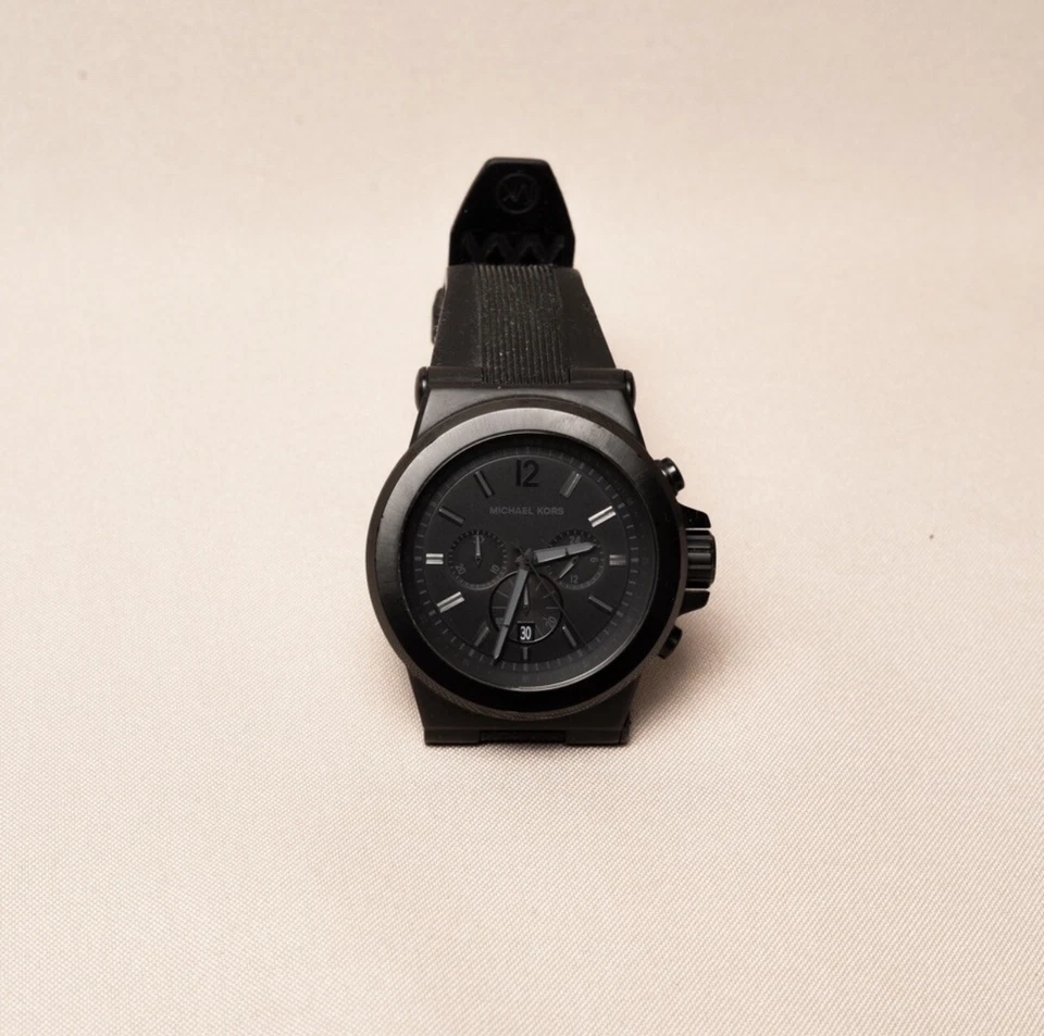 Michael Kors Mens Dylan Automatic Grey Dial Black Silicone Band Watch - MK9026 - Image 3 of 4