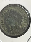 1891 Indian Head Cent   AU  - VERDIGRIS!