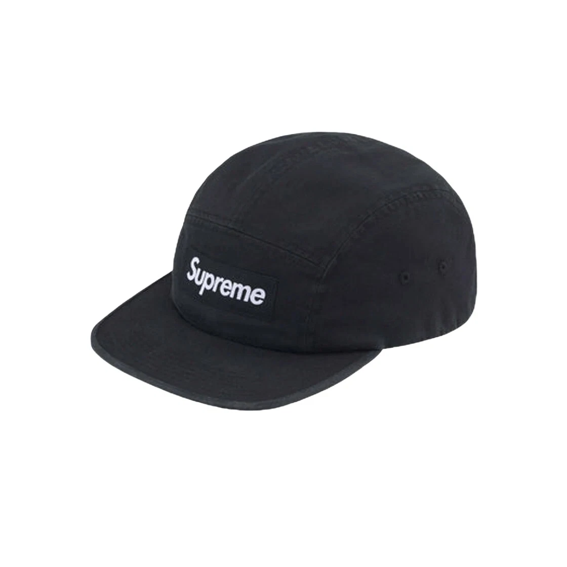 Casquette de camp en sergé chino lavé Supreme noire   24SS  