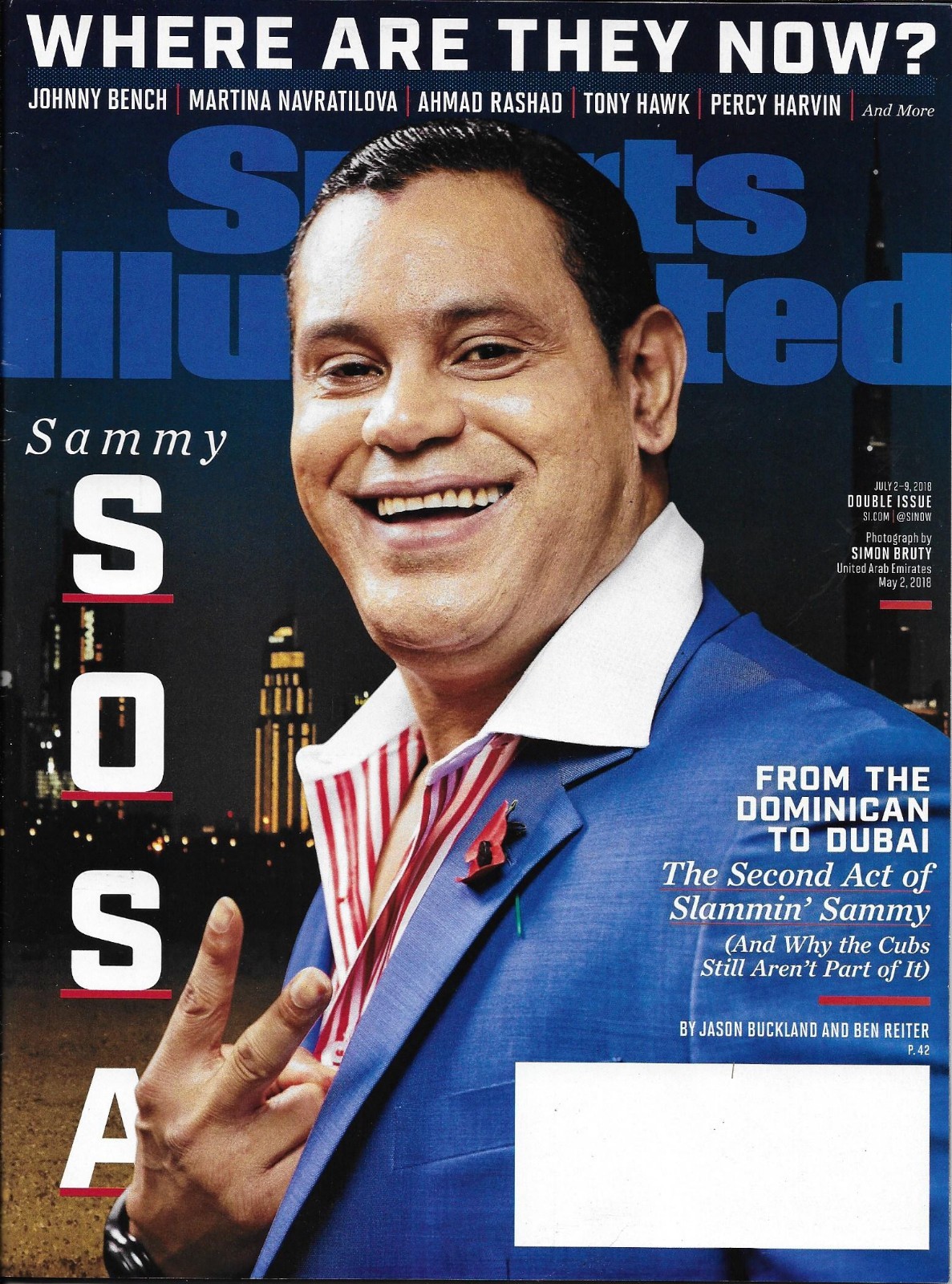 Sports Illustrated Magazine Sammy Sosa Where Are They Now Issue Tony Hawk 2018