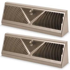 2 Pack Baseboard Register 18 Inch Duct Opening Size Vent Covers for Home Floo...