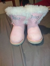 juicy couture lil burbank snow boots toddler size 8M Pink
