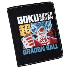 Dragon Ball Goku Super Saiyan Fine Canvas Bi-fold Wallet New