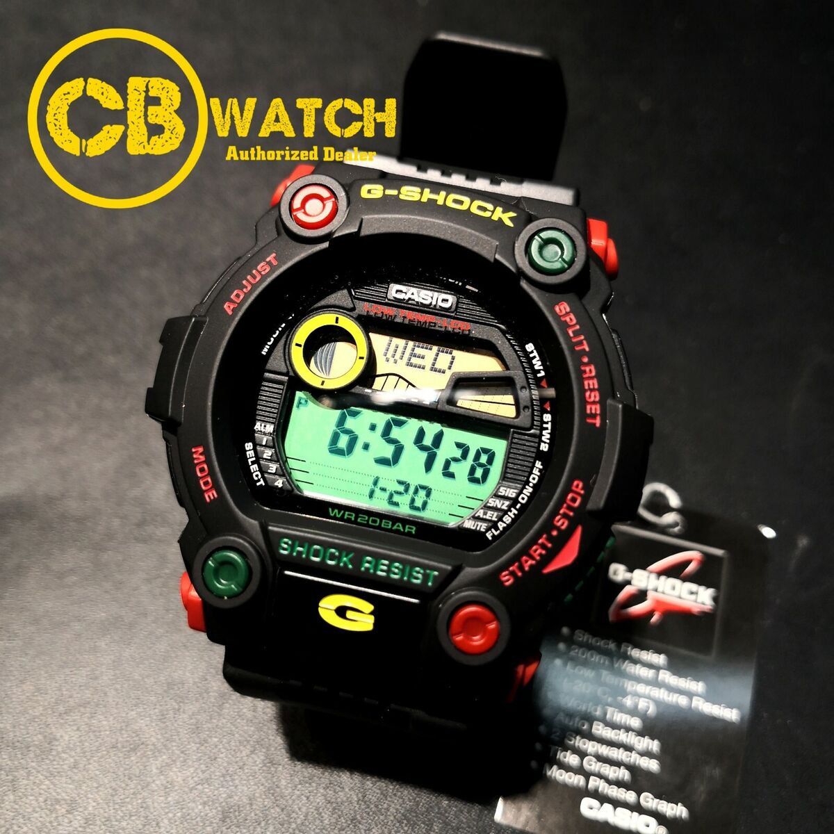 Casio G-7900RF-1 G-Shock Moon Tide Graph Reggae Limited Casio G-7900RF-1 G-Shock Moon Tide Graph Reggae Limited