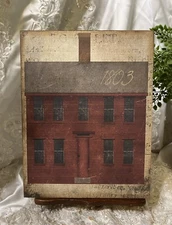 Primitive House, Folk Art, Saltbox House, Handcrafted Plaque / Sign #4