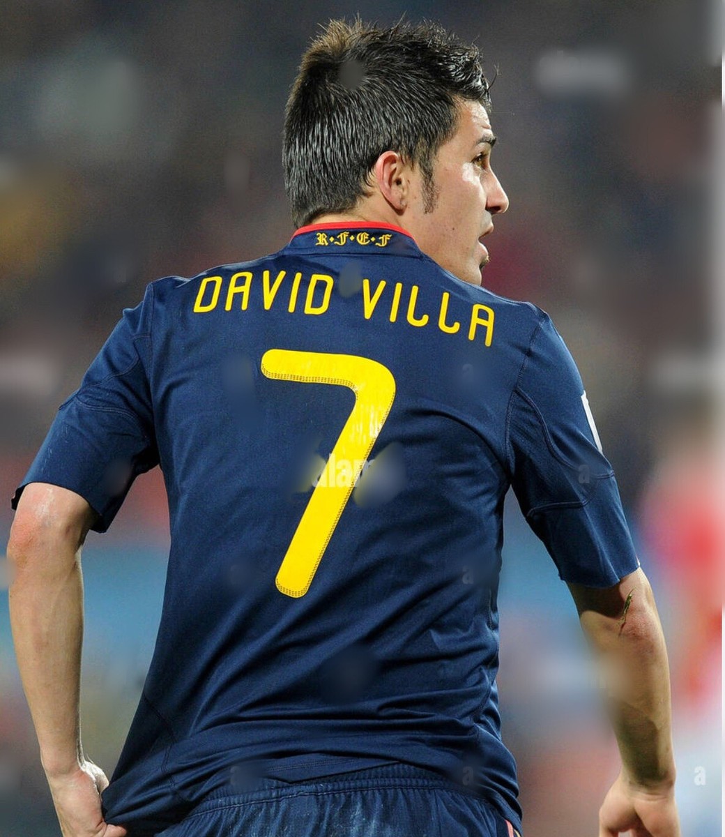 Flocage Personnalisé David Villa #7 - Maillot Espagne Coupe Du Monde 2014 Extérieur