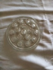 Vintage Clear Glass Flower Frog 16 Holes Large 5" Diameter