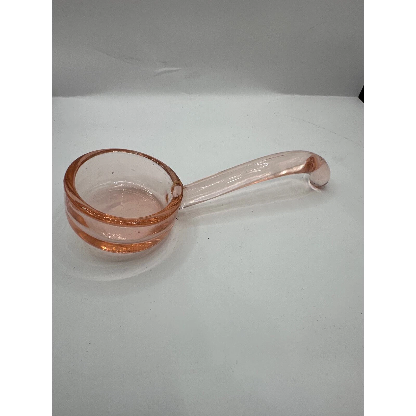 Depression Glass Pink, Gravy, Sauce, Mayo, Ketchup Spoon Ladle w/Curved End