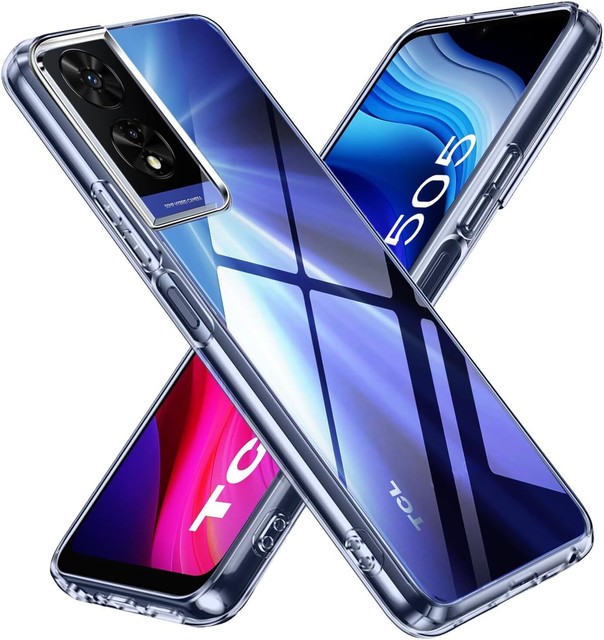 Funda TCL 505 (4G) Carcasa Gel TPU Silicona PTG Transparente + Protector