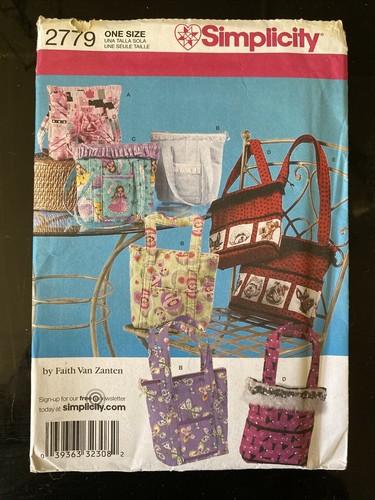 Simplicity Sewing Pattern 2779 Girls Childrens Misses Bag Accessories Uncut - Picture 2 of 3